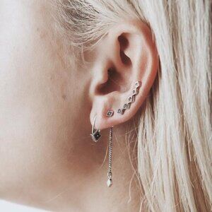 Luv Aj Diamond Kite Crawler Earring Set NEW